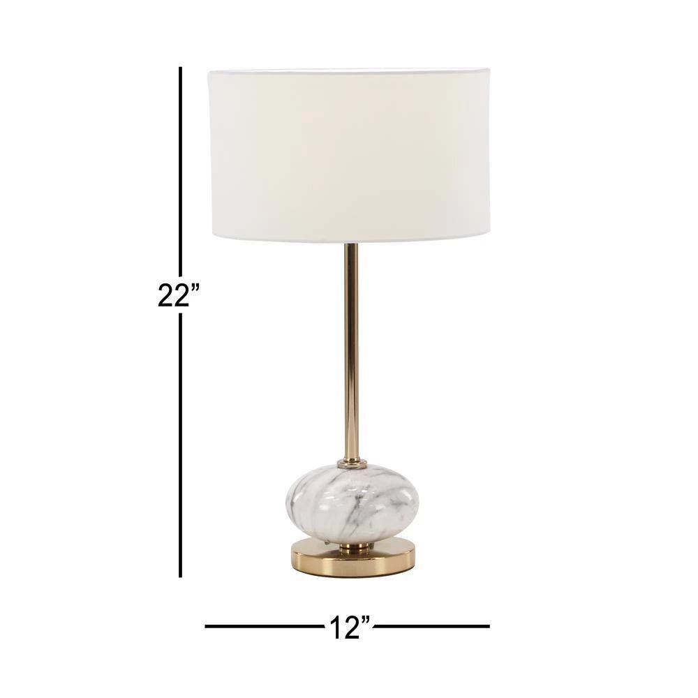 22 in. Gold Metal Buffet Lamp by Litton Lane 9 22 in. Gold Metal Buffet Lamp by Litton Lane - Image 7