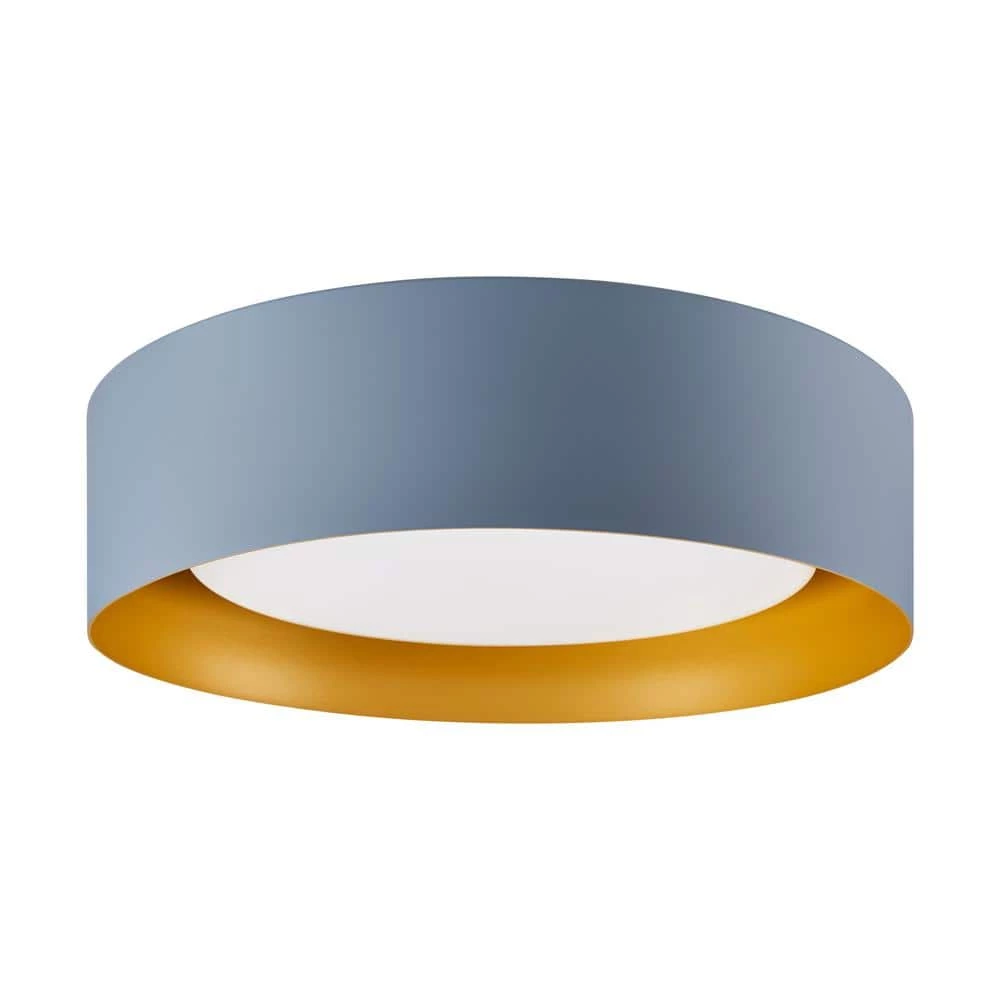 Lynch 15.75 in. 3-Light Gray and Gold Flush Mount Ceiling Fixture by Bromi Design 3 Lynch 15.75 in. 3-Light Gray and Gold Flush Mount Ceiling Fixture by Bromi Design