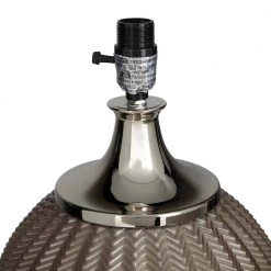 27 In. Grey Polyester Transitional Table Lamp by Litton Lane -Litton Lane Sales gray litton lane table lamps 040706 44 1000