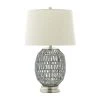 25 in. Grey Cotton Coastal Table Lamp by Litton Lane -Litton Lane Sales gray litton lane table lamps 040899 64 1000