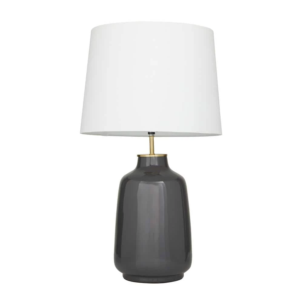 26 in. Grey Stoneware Modern Accent Lamp by Litton Lane 3 26 in. Grey Stoneware Modern Accent Lamp by Litton Lane