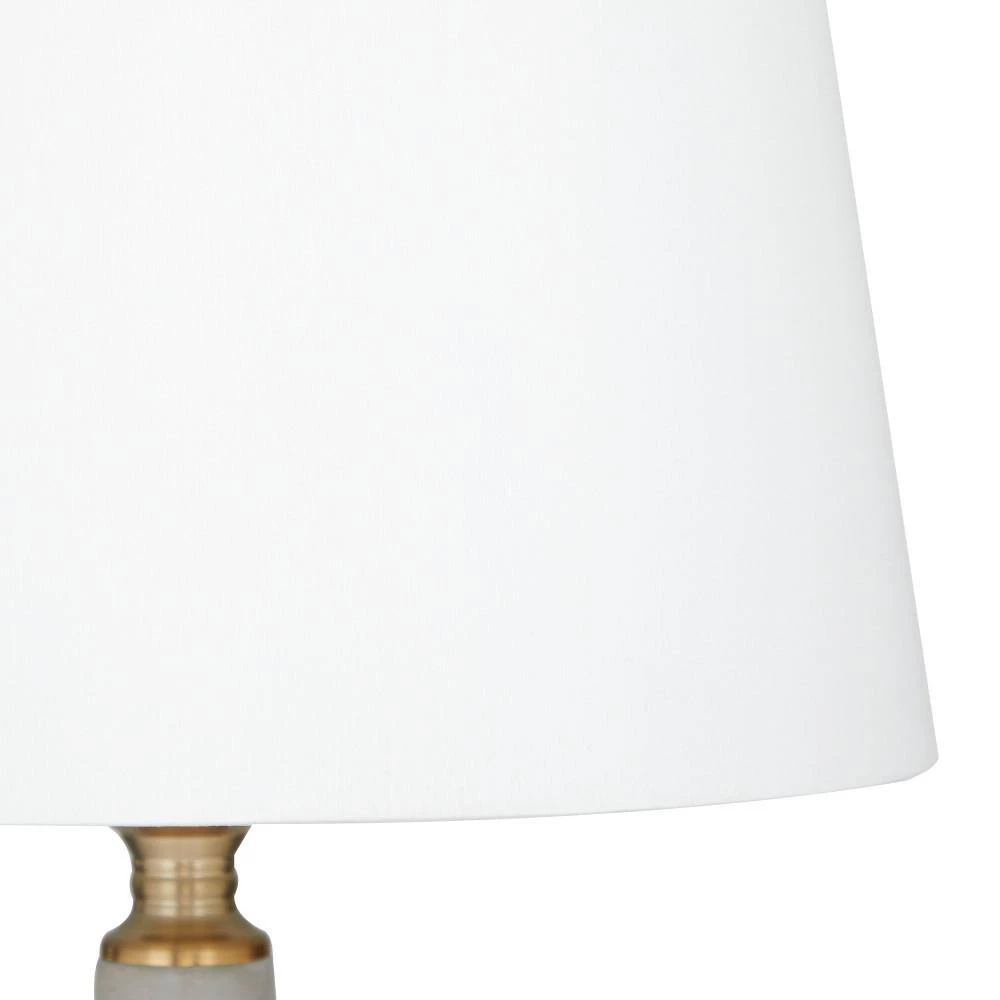 30 in. White Cement Modern Accent Lamp by Litton Lane 8 30 in. White Cement Modern Accent Lamp by Litton Lane - Image 6