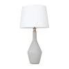 30 in. White Cement Modern Accent Lamp by Litton Lane