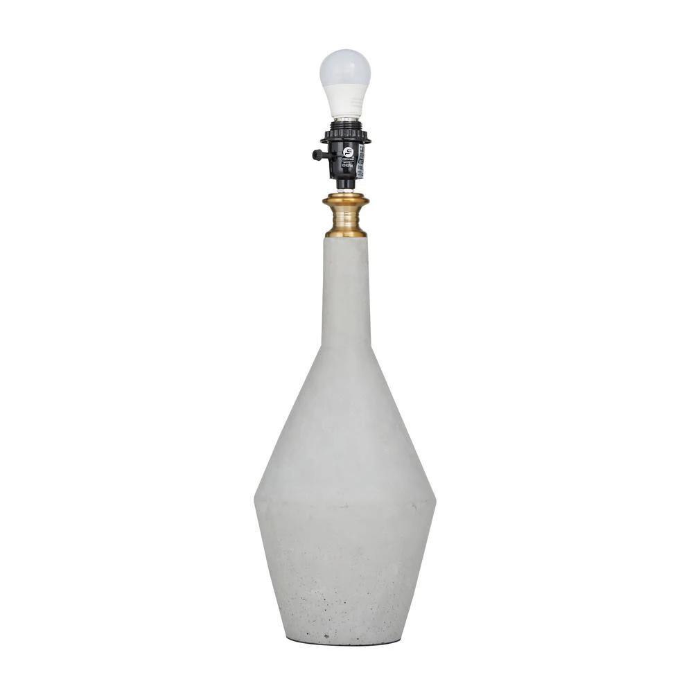 30 in. White Cement Modern Accent Lamp by Litton Lane 7 30 in. White Cement Modern Accent Lamp by Litton Lane - Image 5