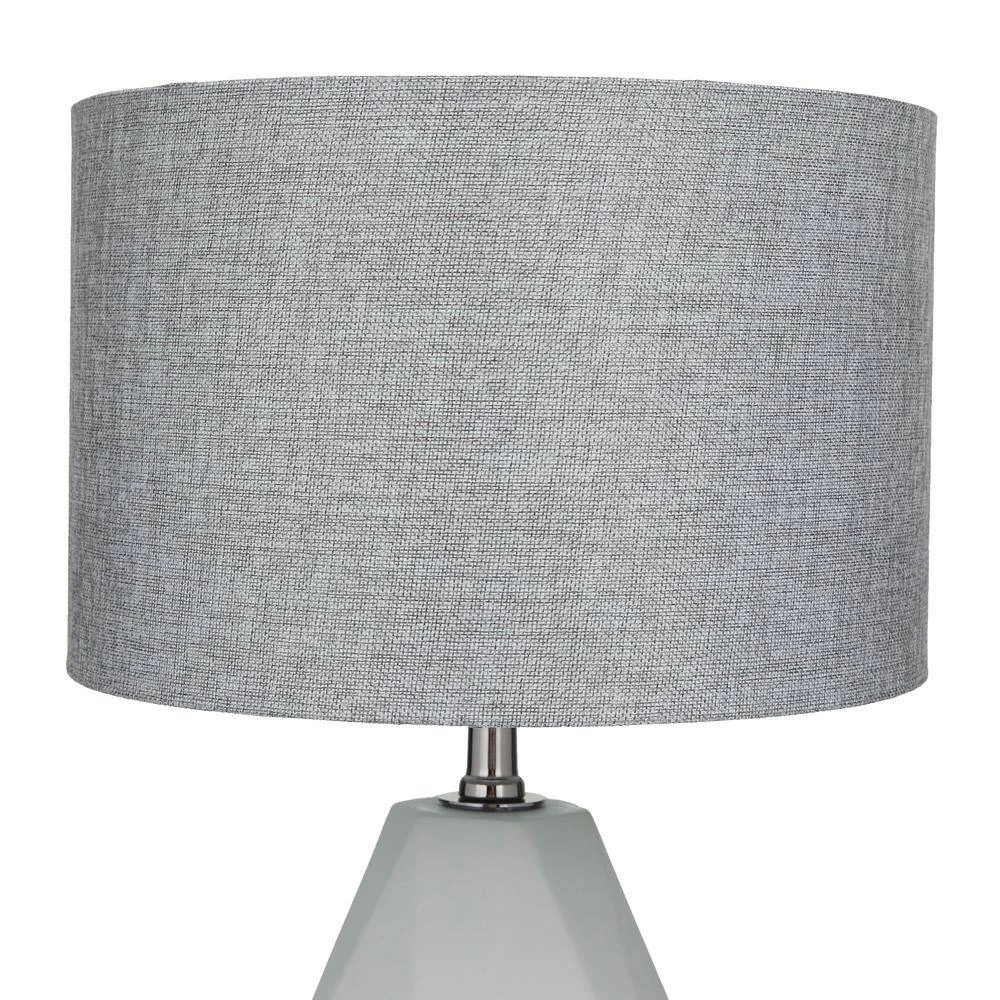 14 in. Light Grey Ceramic Table Lamp by Litton Lane 5 14 in. Light Grey Ceramic Table Lamp by Litton Lane - Image 3