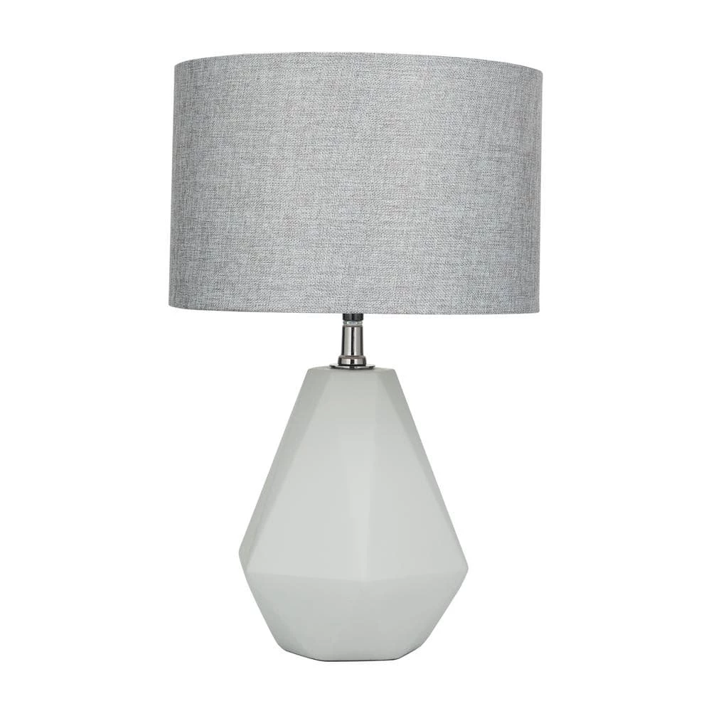 14 in. Light Grey Ceramic Table Lamp by Litton Lane 3 14 in. Light Grey Ceramic Table Lamp by Litton Lane