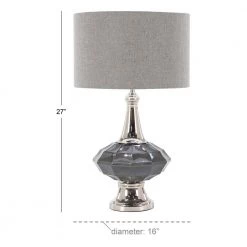 27 in. Silver Glass Table Lamp by Litton Lane 9 27 in. Silver Glass Table Lamp by Litton Lane -Litton Lane Sales gray litton lane table lamps 39993 76 1000