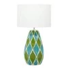 27 in. Green Ceramic Table Lamp by Litton Lane -Litton Lane Sales green litton lane table lamps 60788 64 1000