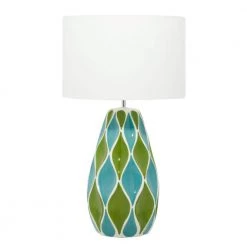 27 in. Green Ceramic Table Lamp by Litton Lane