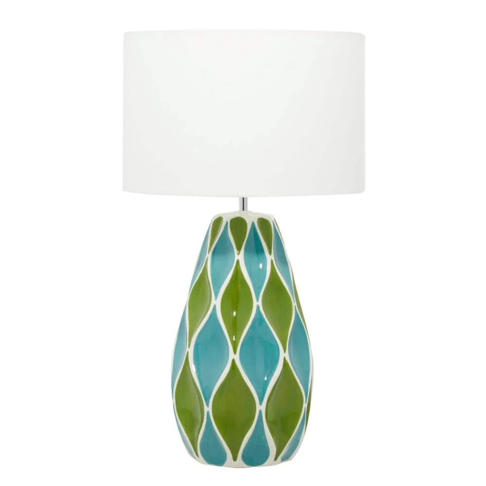 27 in. Green Ceramic Table Lamp by Litton Lane 3 27 in. Green Ceramic Table Lamp by Litton Lane