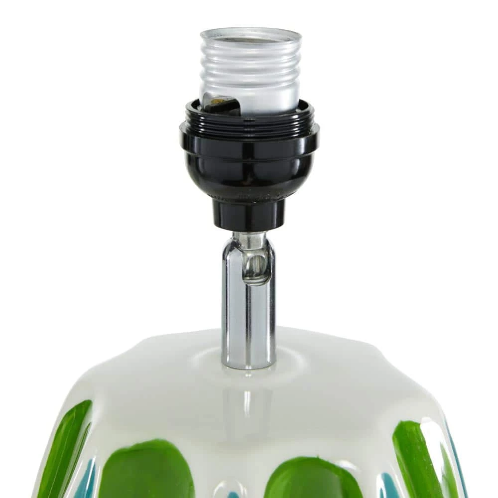 27 in. Green Ceramic Table Lamp by Litton Lane 5 27 in. Green Ceramic Table Lamp by Litton Lane - Image 3