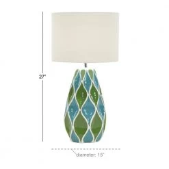 27 in. Green Ceramic Table Lamp by Litton Lane 15 27 in. Green Ceramic Table Lamp by Litton Lane -Litton Lane Sales green litton lane table lamps 60788 c3 1000