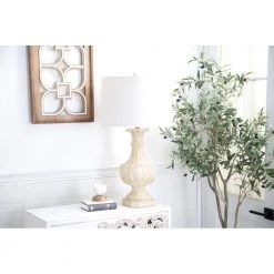 31 in. Beige Coastal Polystone Table Lamp (Set of 2) by Litton Lane 17 31 in. Beige Coastal Polystone Table Lamp (Set of 2) by Litton Lane -Litton Lane Sales light brown litton lane table lamps 33257 31 1000