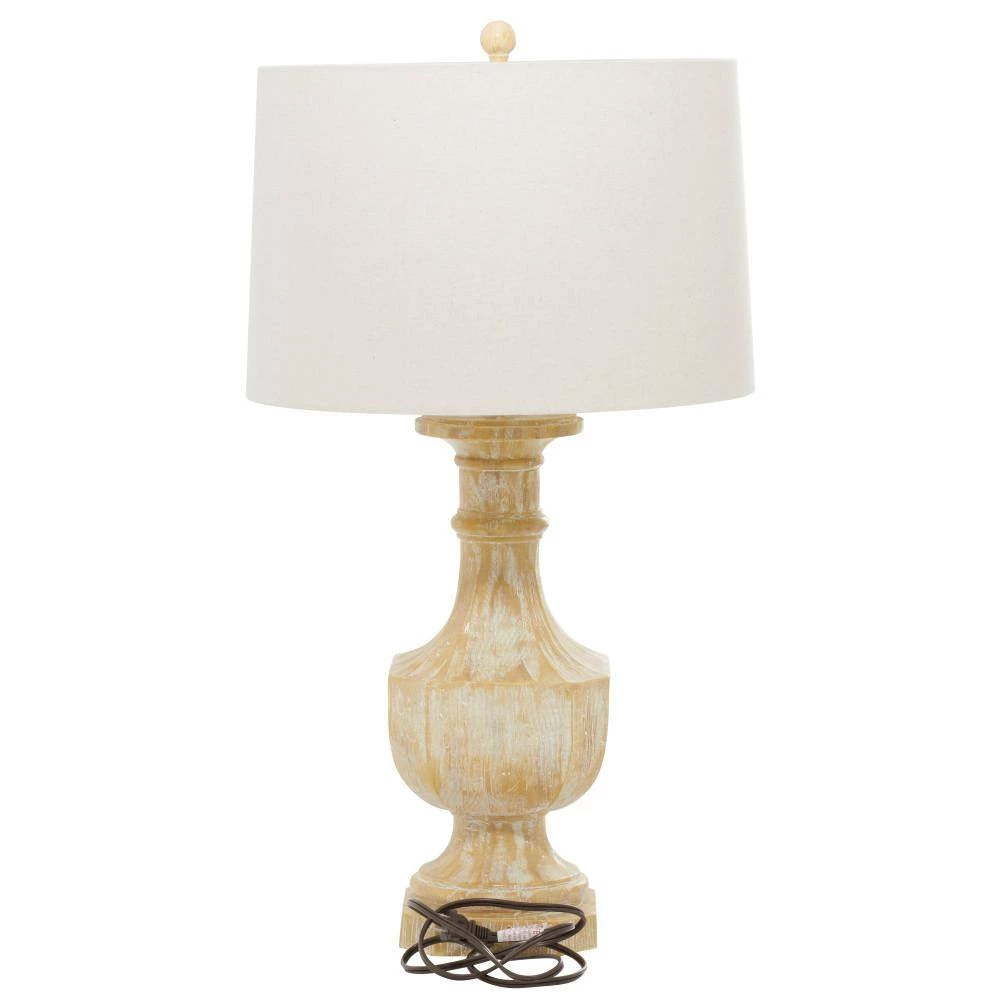 31 in. Beige Coastal Polystone Table Lamp (Set of 2) by Litton Lane 5 31 in. Beige Coastal Polystone Table Lamp (Set of 2) by Litton Lane - Image 3