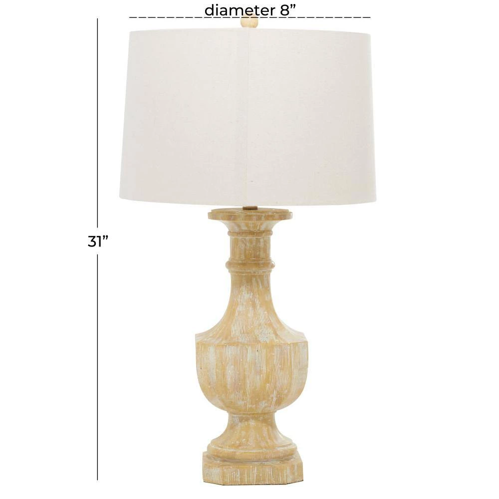 31 in. Beige Coastal Polystone Table Lamp (Set of 2) by Litton Lane 9 31 in. Beige Coastal Polystone Table Lamp (Set of 2) by Litton Lane - Image 7