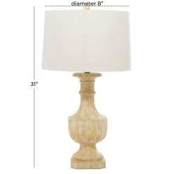 31 in. Beige Coastal Polystone Table Lamp (Set of 2) by Litton Lane 14 31 in. Beige Coastal Polystone Table Lamp (Set of 2) by Litton Lane -Litton Lane Sales light brown litton lane table lamps 33257 c3 1000
