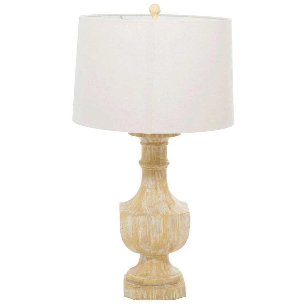 31 in. Beige Coastal Polystone Table Lamp (Set of 2) by Litton Lane 4 31 in. Beige Coastal Polystone Table Lamp (Set of 2) by Litton Lane - Image 2