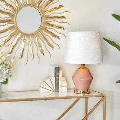 20 In. Pink Polyester Glam Table Lamp by Litton Lane 19 20 In. Pink Polyester Glam Table Lamp by Litton Lane -Litton Lane Sales pink litton lane table lamps 040189 31 1000