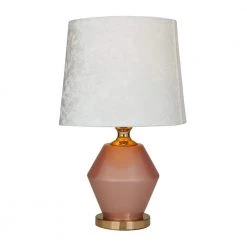 20 In. Pink Polyester Glam Table Lamp by Litton Lane