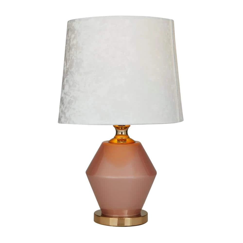 20 In. Pink Polyester Glam Table Lamp by Litton Lane 3 20 In. Pink Polyester Glam Table Lamp by Litton Lane
