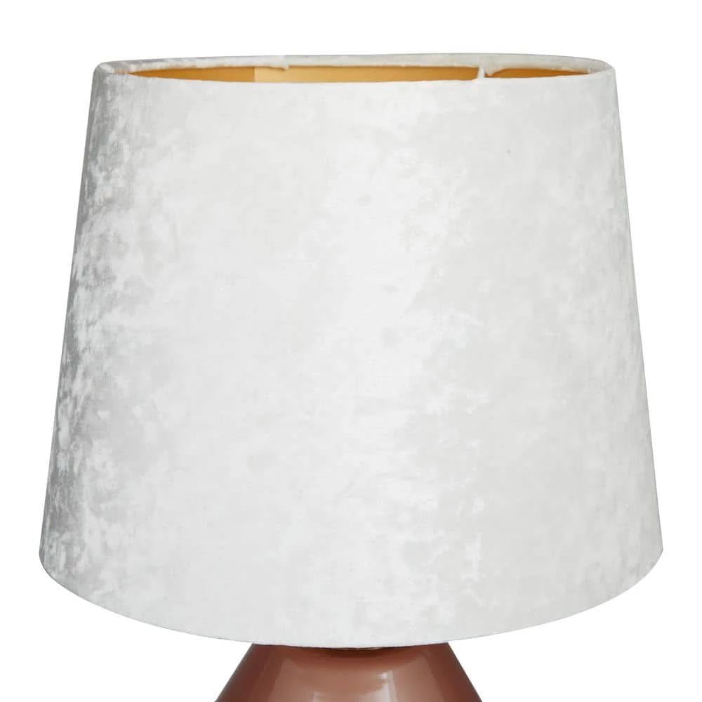 20 In. Pink Polyester Glam Table Lamp by Litton Lane 4 20 In. Pink Polyester Glam Table Lamp by Litton Lane - Image 2
