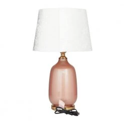 17 In. Pink Polyester Glam Table Lamp by Litton Lane -Litton Lane Sales pink litton lane table lamps 040882 66 1000