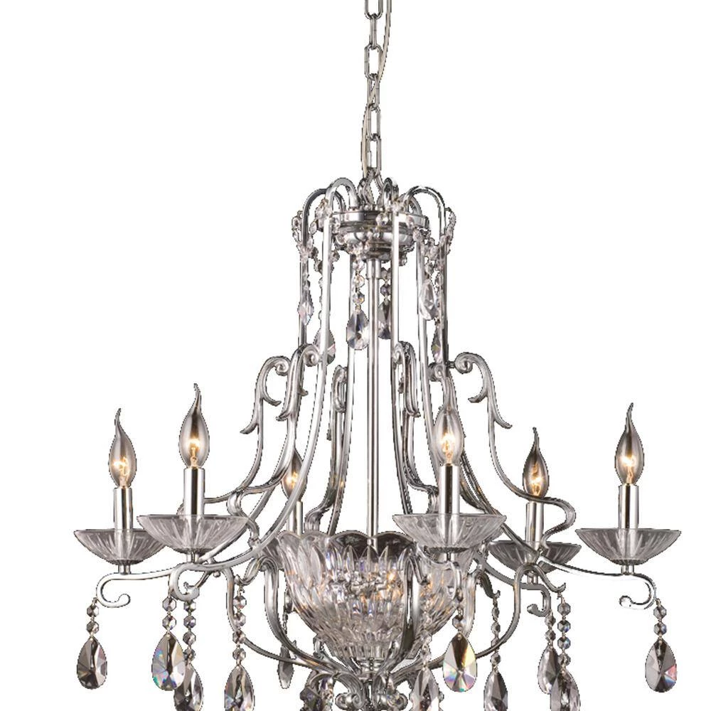 Oxford 8-Light Polished Chrome Chandelier Solid Crystal by Springdale Lighting 5 Oxford 8-Light Polished Chrome Chandelier Solid Crystal by Springdale Lighting - Image 3