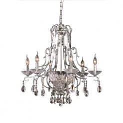 Oxford 8-Light Polished Chrome Chandelier Solid Crystal by Springdale Lighting