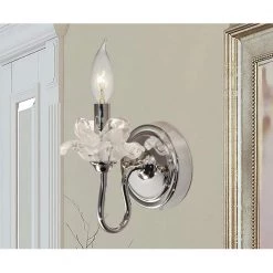 Bittersweet 1-Light Polished Chrome Wall Sconce by Springdale Lighting 8 Bittersweet 1-Light Polished Chrome Wall Sconce by Springdale Lighting -Litton Lane Sales polished chrome springdale lighting wall sconces gw15329 31 1000