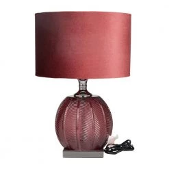 21 In. Red Velvet Glam Table Lamp by Litton Lane -Litton Lane Sales red litton lane table lamps 040052 c3 1000