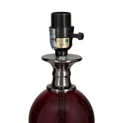 27 In. Red Velvet Glam Table Lamp by Litton Lane -Litton Lane Sales red litton lane table lamps 040480 44 1000