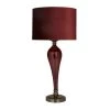 27 In. Red Velvet Glam Table Lamp by Litton Lane -Litton Lane Sales red litton lane table lamps 040480 64 1000