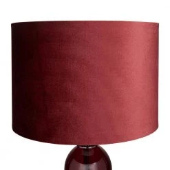 27 In. Red Velvet Glam Table Lamp by Litton Lane -Litton Lane Sales red litton lane table lamps 040480 fa 1000