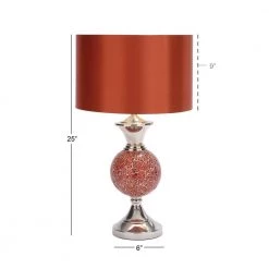 6 in. Red Glass Table Lamp (Set of 2) by Litton Lane -Litton Lane Sales red litton lane table lamps 40163 76 1000