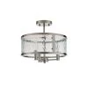 Merrick 3-Light 16.93 in. Dia Flush Mount Ceiling Fixture by Bromi Design -Litton Lane Sales sand nickel bromi design flush mount lights b6602 64 1000