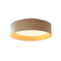 Lynch 15.75 in. 3-Light Sand and Tan Flush Mount Ceiling Light by Bromi Design -Litton Lane Sales sand tan bromi design flush mount lights b4106st 4f 1000