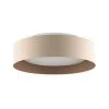 Lynch 15.75 in. 3-Light Sand and Tan Flush Mount Ceiling Light by Bromi Design