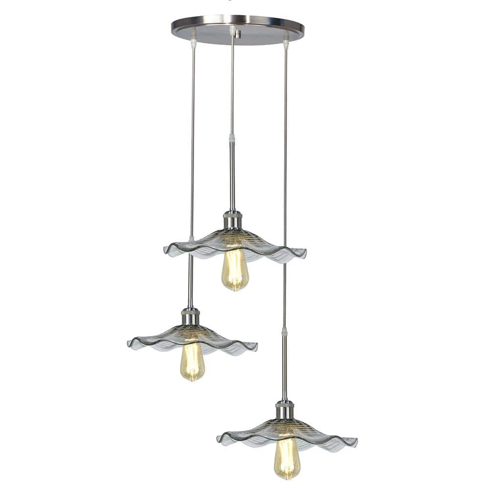 Moree Collection 3-Light Satin Nickel Pendant by Springdale Lighting 3 Moree Collection 3-Light Satin Nickel Pendant by Springdale Lighting