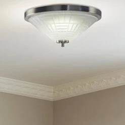 Litton Lane Sales -Litton Lane Sales satin nickel springdale lighting flush mount lights gh15486led c3 1000