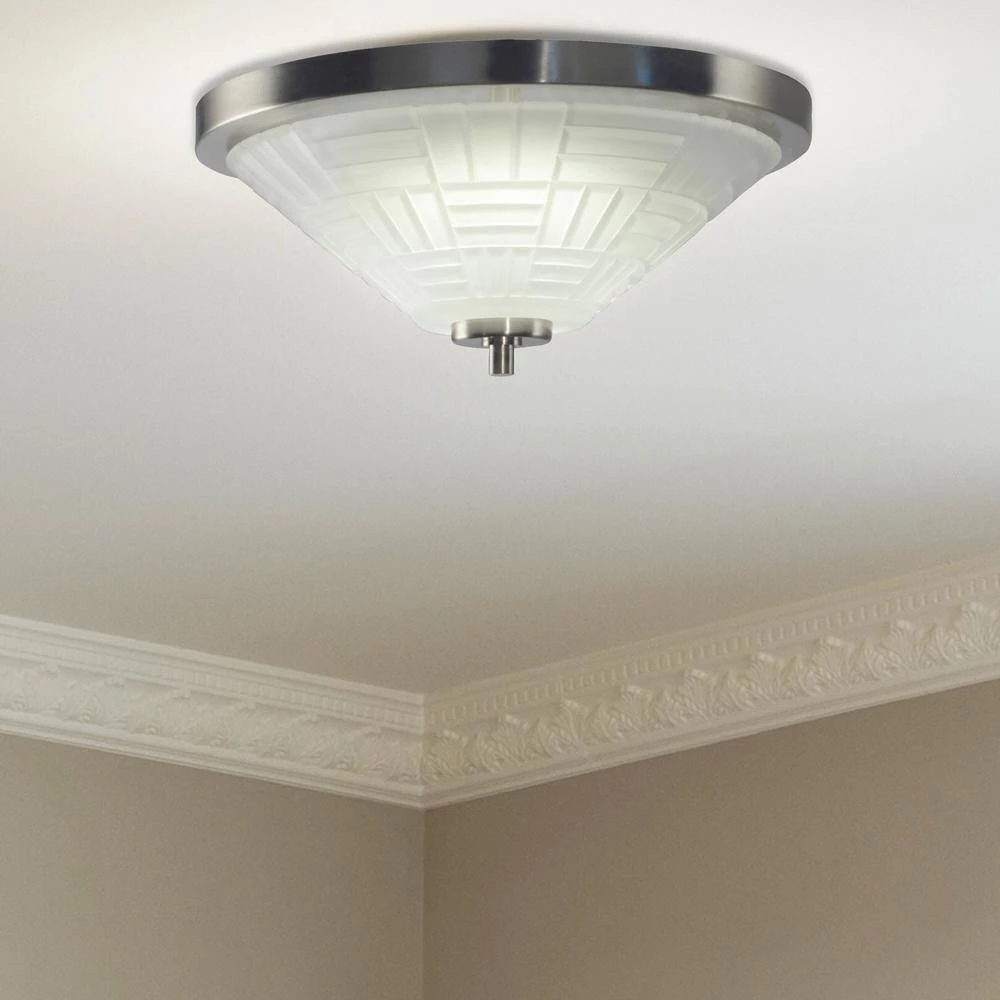 Houston 18-Watt Satin Nickel Integrated LED Ceiling Flush Mount by Springdale Lighting 4 Houston 18-Watt Satin Nickel Integrated LED Ceiling Flush Mount by Springdale Lighting - Image 2