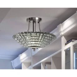 Litton Lane Sales -Litton Lane Sales satin nickel springdale lighting flush mount lights gh15487led c3 1000