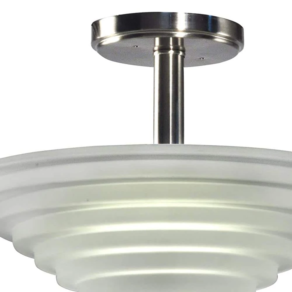 Solomon 18-Watt Satin Nickel Integrated LED Ceiling Semi-Flush Mount by Springdale Lighting 4 Solomon 18-Watt Satin Nickel Integrated LED Ceiling Semi-Flush Mount by Springdale Lighting - Image 2