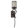 Desi 7.5-Watt Silk Black Integrated LED Wall Sconce by Springdale Lighting 1 Desi 7.5-Watt Silk Black Integrated LED Wall Sconce by Springdale Lighting -Litton Lane Sales silver black springdale lighting wall sconces spw15016led 64 1000