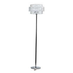 62 in. Silver Metal Contemporary Floor Lamp by Litton Lane