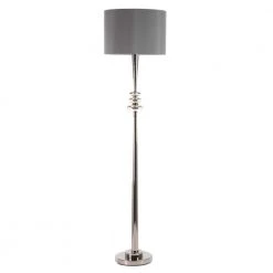65 in. Silver Metal Floor Lamp by Litton Lane
