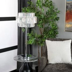 30 in. Silver Metal Contemporary Table Lamp (Set of 2) by Litton Lane 21 30 in. Silver Metal Contemporary Table Lamp (Set of 2) by Litton Lane -Litton Lane Sales silver litton lane table lamps 040032 31 1000