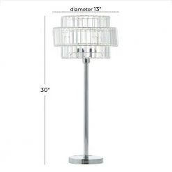 30 in. Silver Metal Contemporary Table Lamp (Set of 2) by Litton Lane 20 30 in. Silver Metal Contemporary Table Lamp (Set of 2) by Litton Lane -Litton Lane Sales silver litton lane table lamps 040032 76 1000