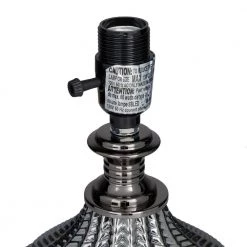 20 In. Black Polyester Transitional Table Lamp by Litton Lane 16 20 In. Black Polyester Transitional Table Lamp by Litton Lane -Litton Lane Sales silver litton lane table lamps 040047 44 1000