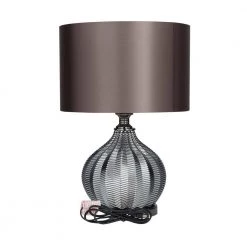 20 In. Black Polyester Transitional Table Lamp by Litton Lane 13 20 In. Black Polyester Transitional Table Lamp by Litton Lane -Litton Lane Sales silver litton lane table lamps 040047 66 1000