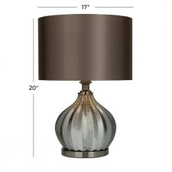 20 In. Black Polyester Transitional Table Lamp by Litton Lane 18 20 In. Black Polyester Transitional Table Lamp by Litton Lane -Litton Lane Sales silver litton lane table lamps 040047 76 1000